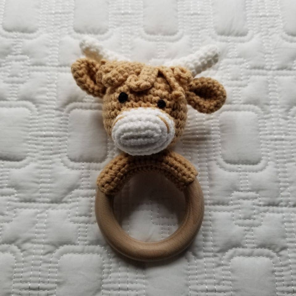 Highland Hugger | Hand-Crocheted Baby Rattle