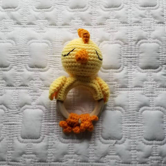 Little Chick | Hand-Crocheted Baby Rattle