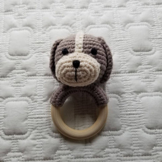 Puppy Pal | Hand-Crocheted Baby Rattle