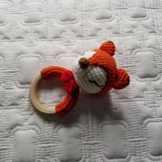 Foxy Friend | Hand-Crocheted Baby Rattle