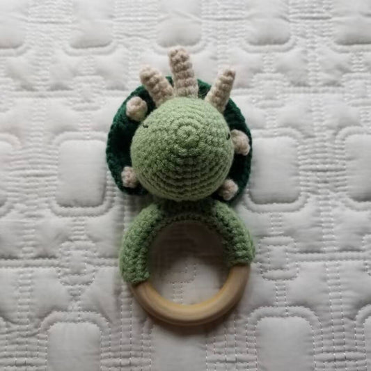 Dino Buddy | Hand-Crocheted Baby Rattle