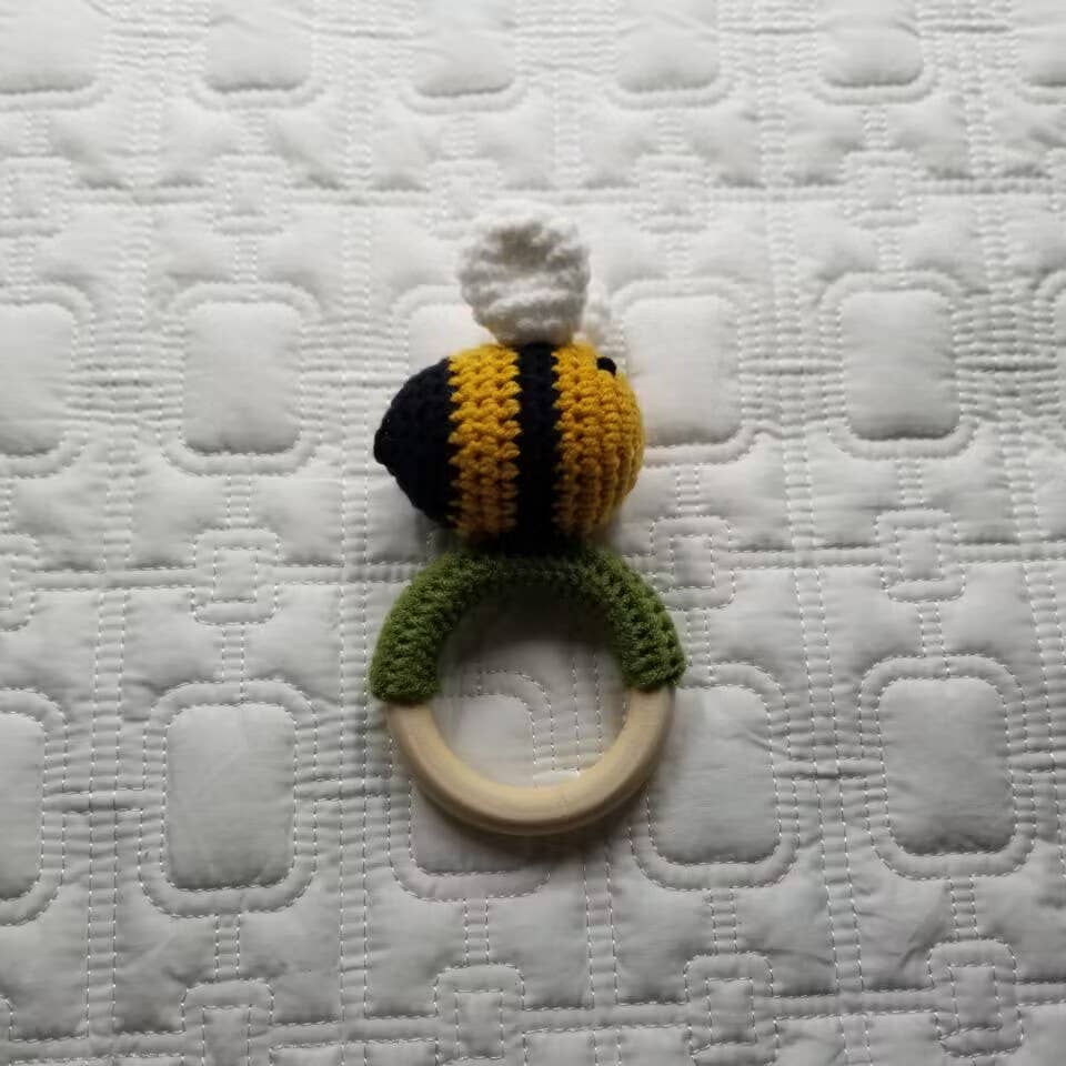 Busy Bee | Hand-Crocheted Baby Rattle