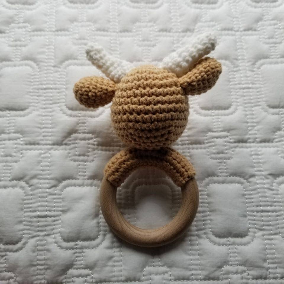 Highland Hugger | Hand-Crocheted Baby Rattle