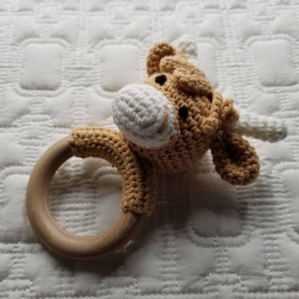 Highland Hugger | Hand-Crocheted Baby Rattle
