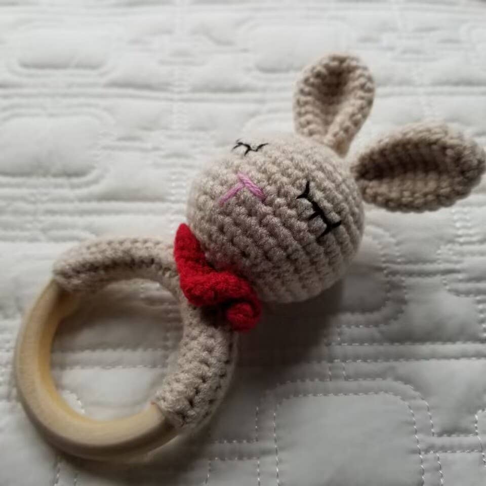 Cuddle Bunny | Hand-Crocheted Baby Rattle