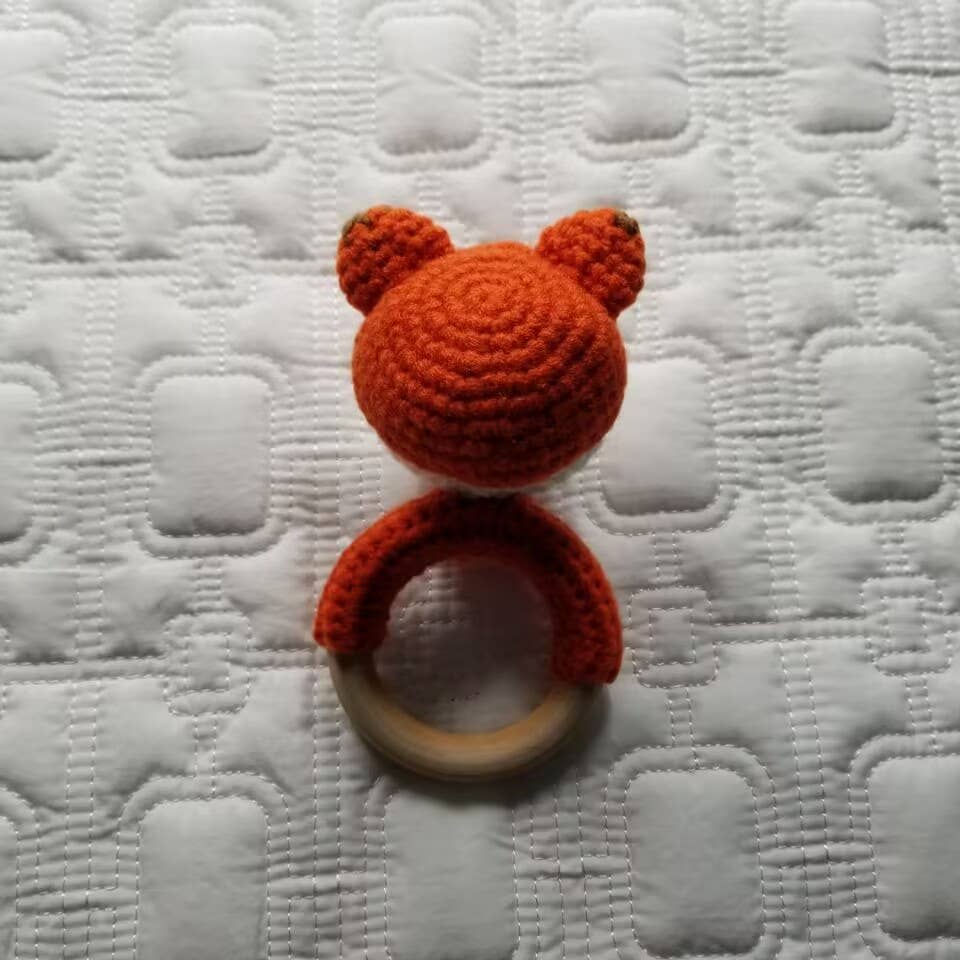 Foxy Friend | Hand-Crocheted Baby Rattle