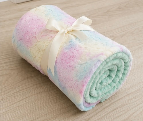 Pastel Hearts Luxe Minky Blanket