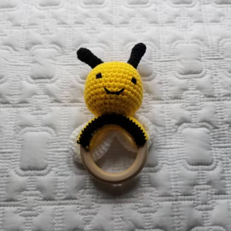 Hand Crochet Bumble Bee Rattle