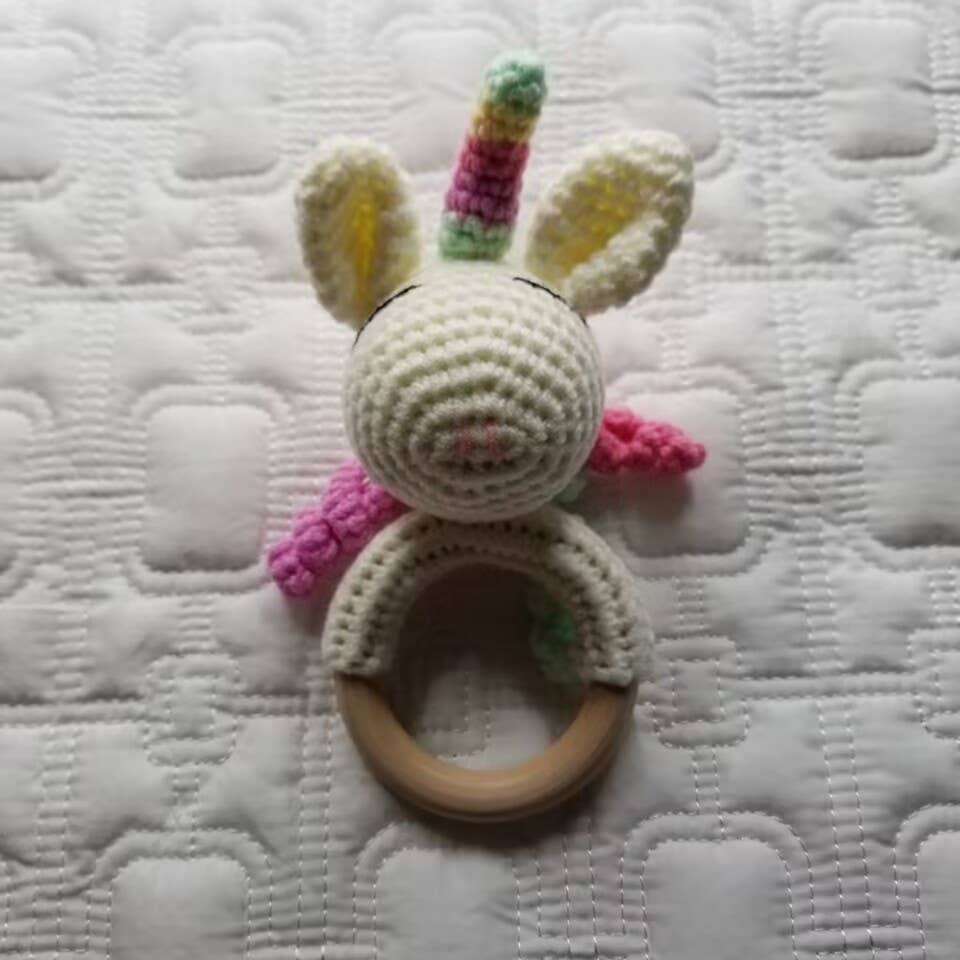 Dino Buddy | Hand-Crocheted Baby Rattle