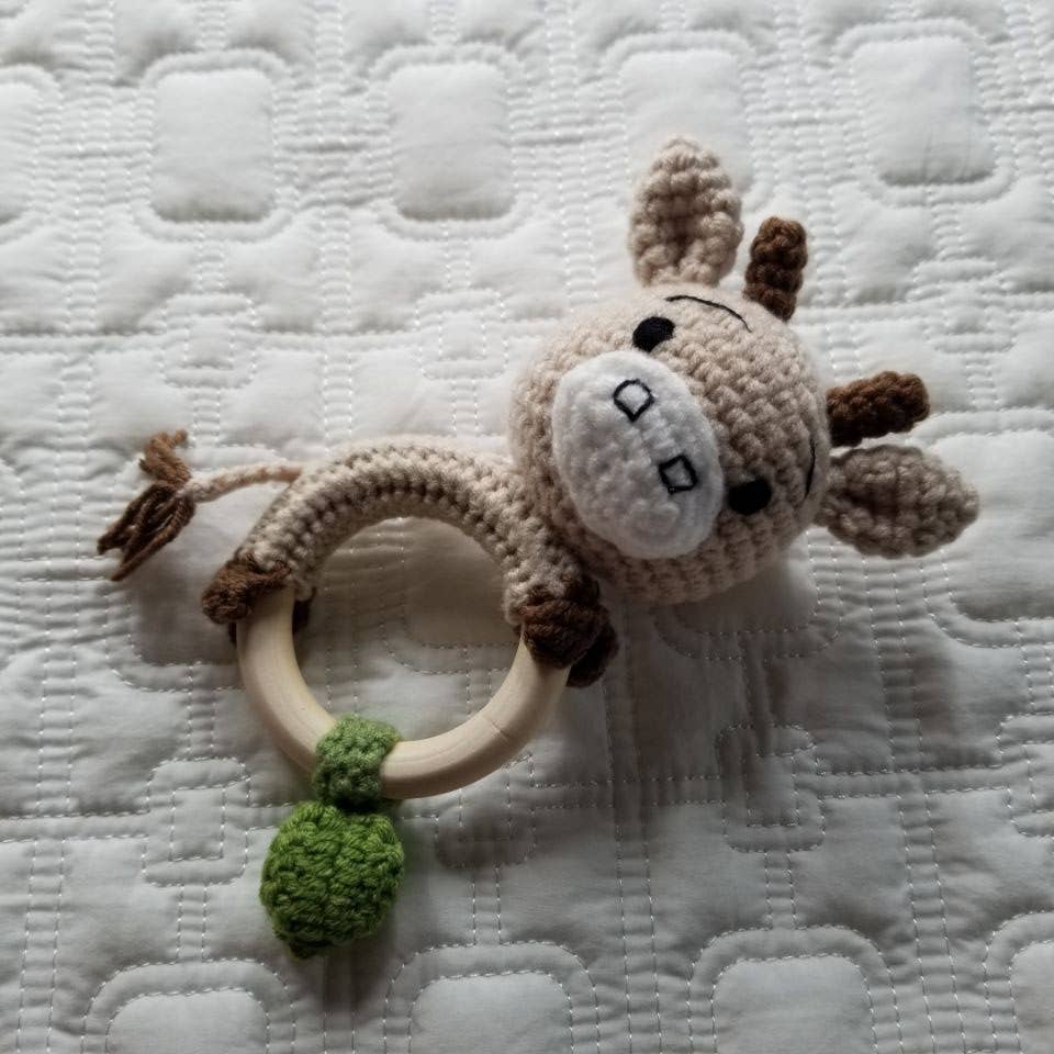 Hand Crocheted Highland Cow Rattle