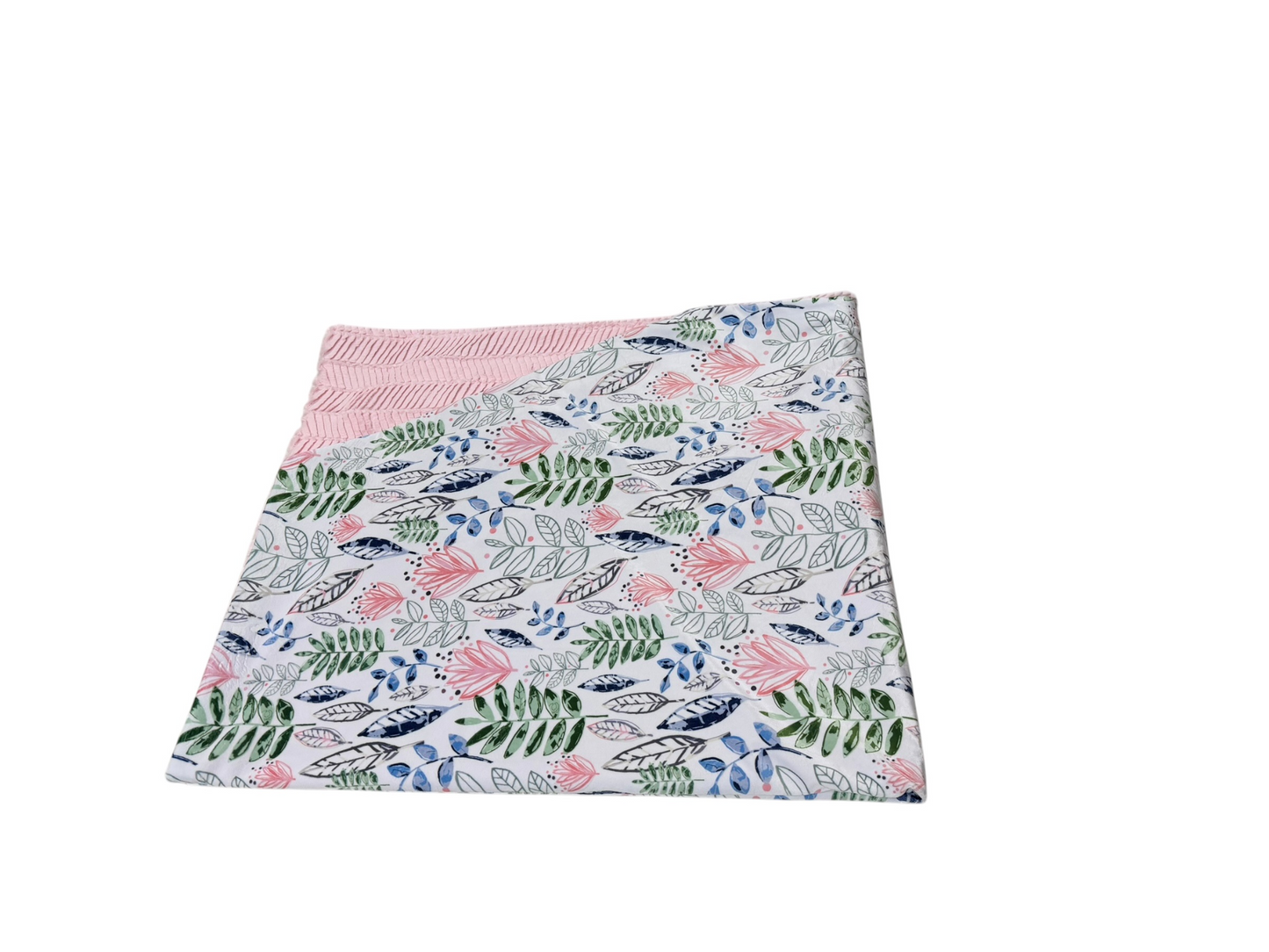 Blush Botanical Luxe Minky Blanket | Floral Blanket | Pink Boho | Handmade Luxury Minky Throw