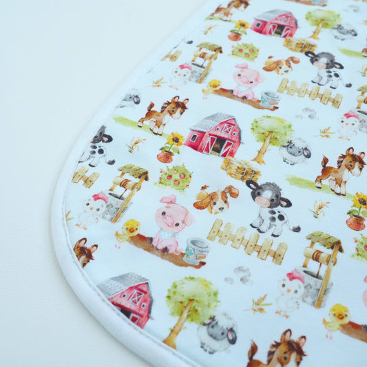 Burp Cloths - Farm Animals