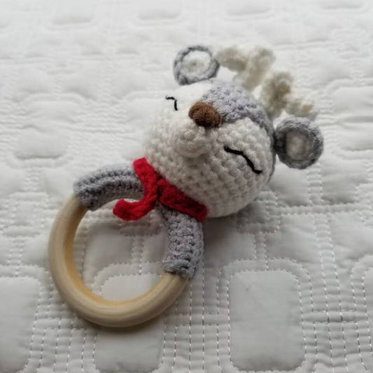 Deer Cotton Hand Crochet Rattle