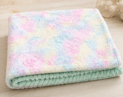Pastel Hearts Luxe Minky Blanket