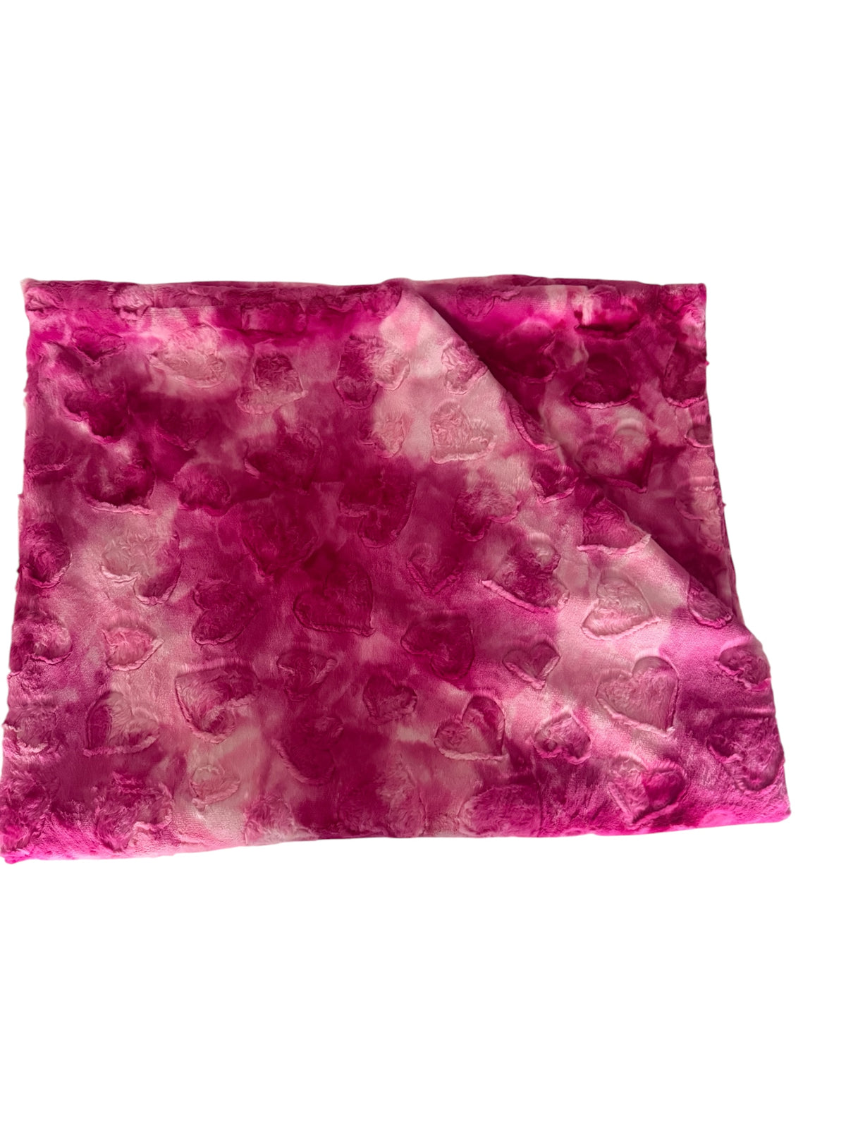 Tie-Dye Heart Minky Blanket | Handmade Magenta Pink Throw | Shake Rattle & Sew