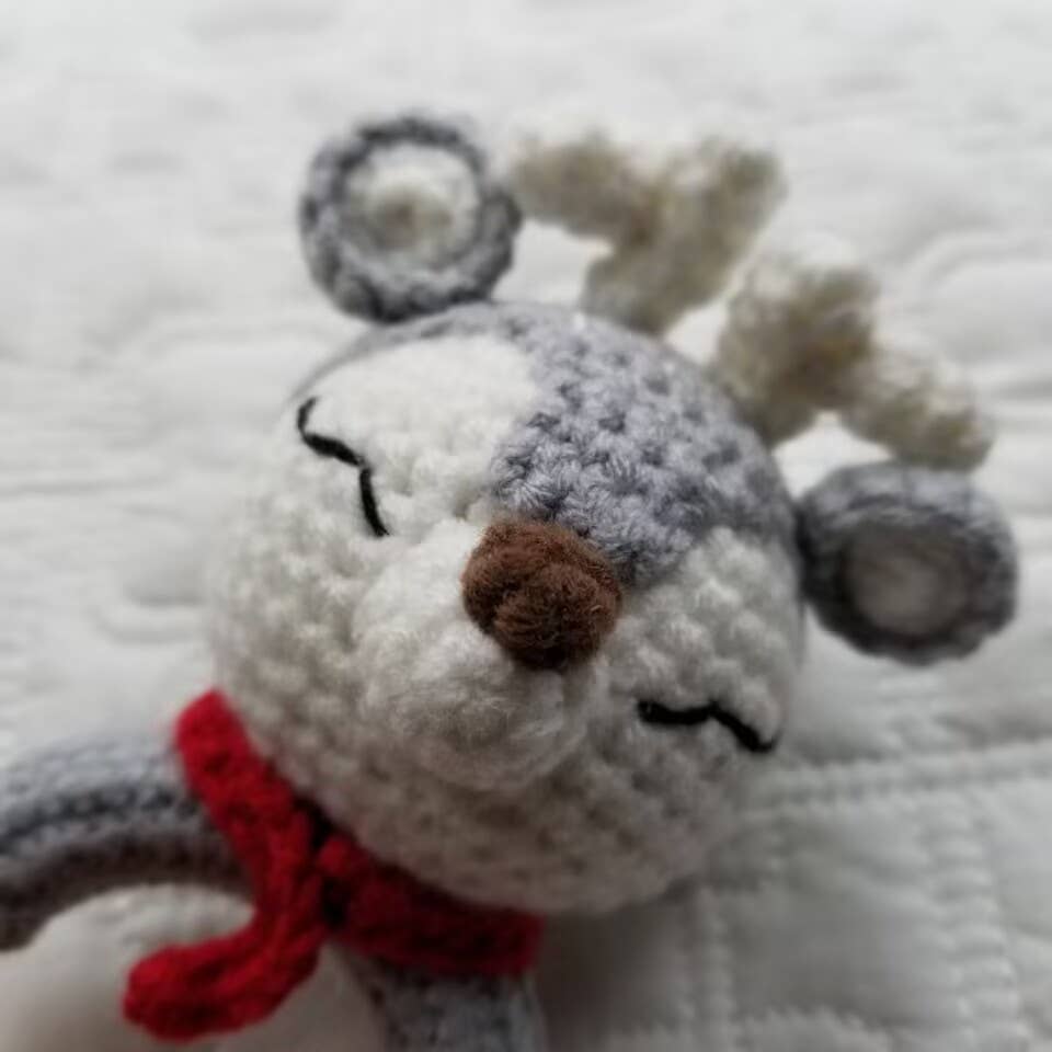 Deer Cotton Hand Crochet Rattle