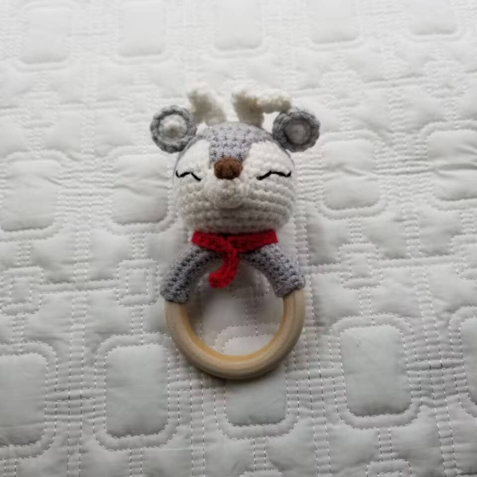 Deer Cotton Hand Crochet Rattle