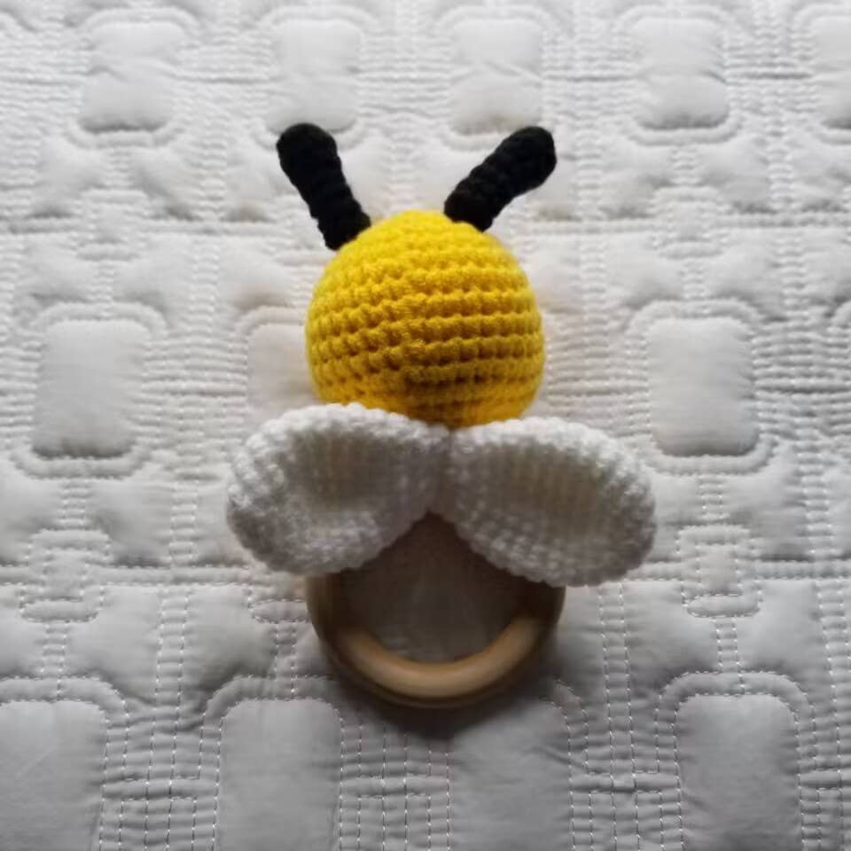 Hand Crochet Bumble Bee Rattle