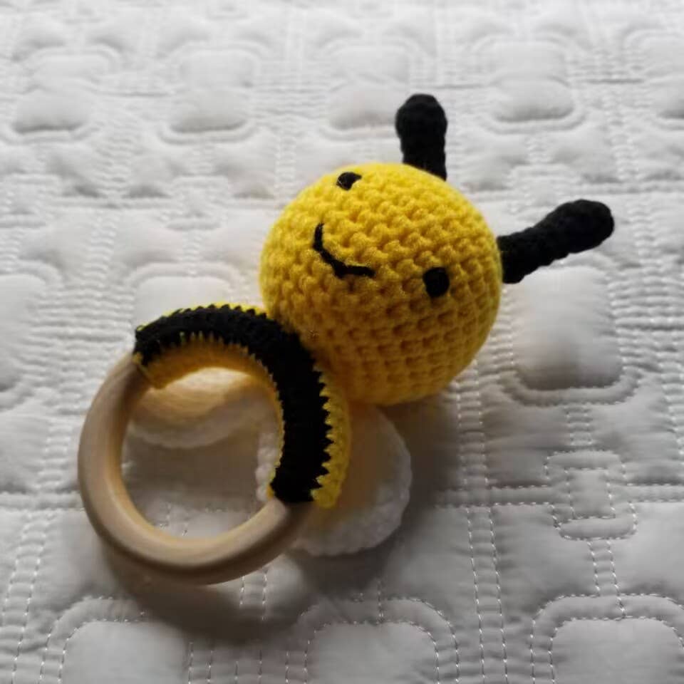 Hand Crochet Bumble Bee Rattle